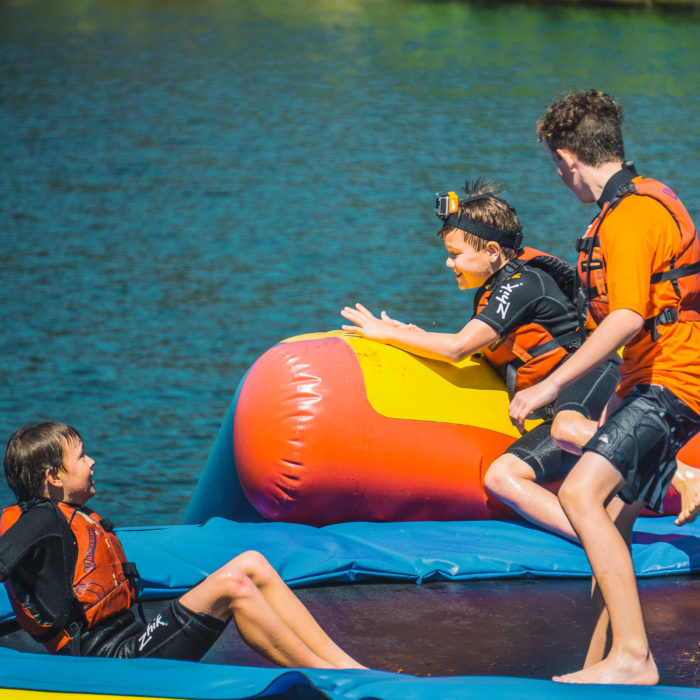 Waimarino Adventure Park | Children Playing on Water Trampoline