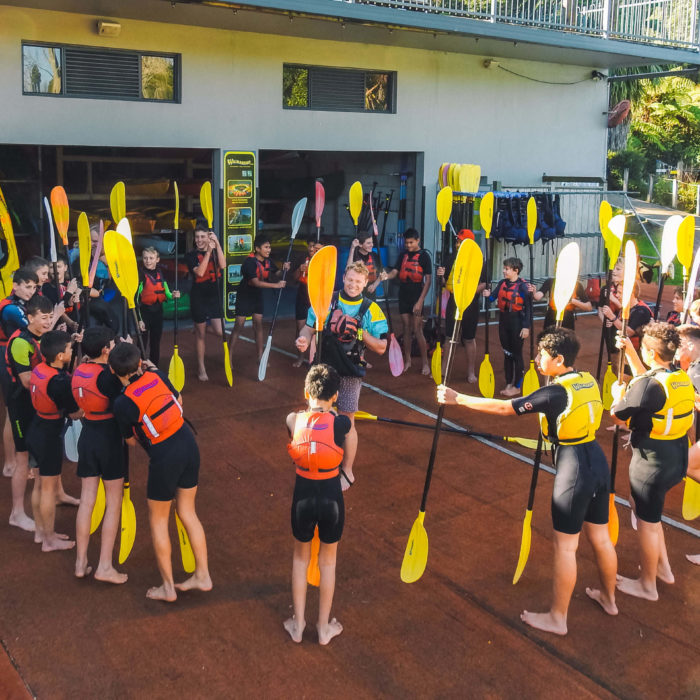 Waimarino Adventure Park | Group of Children PlayingPaddle Game